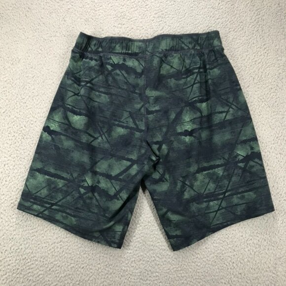 DECATHLON Nabaiji Shorts Mens Size LARGE Green Print 10" Inseam Swim Trunks - Picture 2 of 15